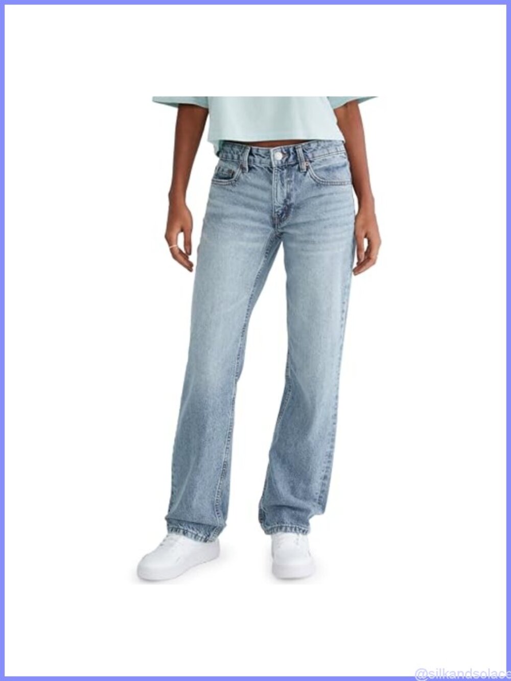 AEROPOSTALE Low Rise Baggy Jeans Recycled Cotton Straight Leg Y2K Denim